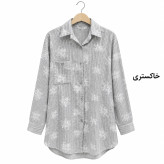 شومیز لنین راه راه گلدوزی دار